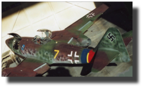 Messerschmitt Me 262. Scratch built in metal by Rojas Bazán. 1:15 scale.